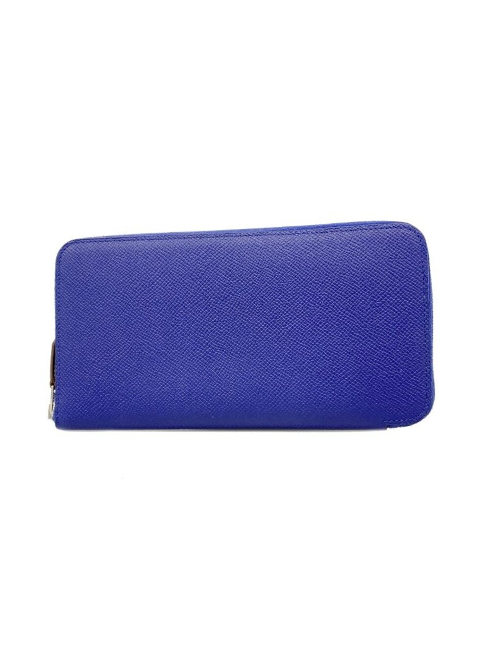 Hermes Wallet Azap Long Silk'in Veau Epsom Blue Electric Silver